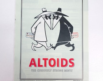Vintage Altoids MAD Magazine Spy vs Print Ad Y2K Retro Poster Decor Collector