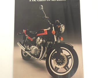 Vintage Honda CB750F Motorcycle Print Ad Advertising Promo Garage Wall Collector