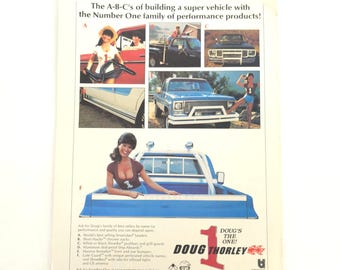 Chevrolet Squarebody Doug Thorley Truck Print Ad Vintage Dodge Ford Garage Decor