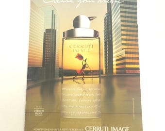 Cerruti Image Perfume PRINT AD Y2K Fragrance Filene's Collector Boutique Decor