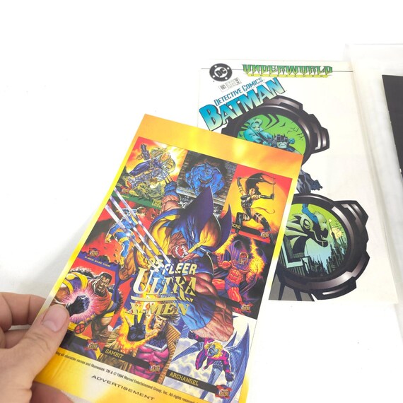 1995 Fleer Ultra X-men Print Ad Wolverine Gambit Cable Bishop
