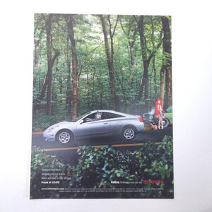 Toyota Celica Print Ad 90s Automotive Magazine Y2K Red Riding Hood Advertising image 1