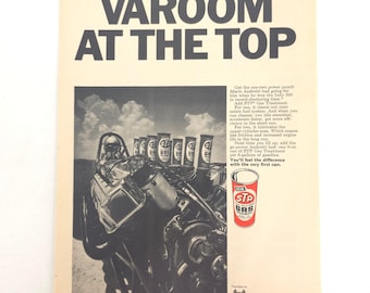 Vintage Mario Andretti STP Gas Treatment Racing Print Ad Collector Decor