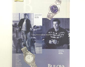 Bulova 125th Anniversary Print Ad Watch Fashion Collector Display Boutique Decor