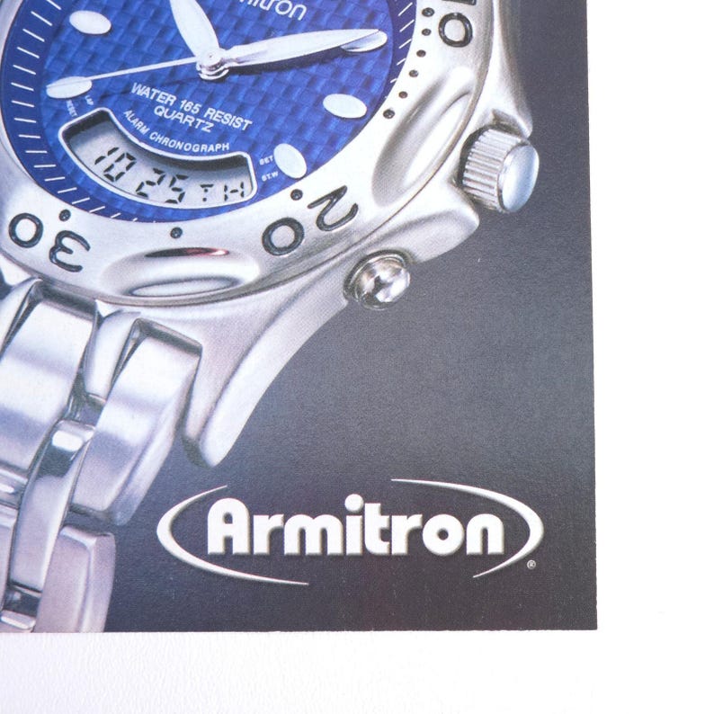 Vintage 2001 Armitron Watch Print Ad Sport Timepiece Advertising Collector Decor afbeelding 5