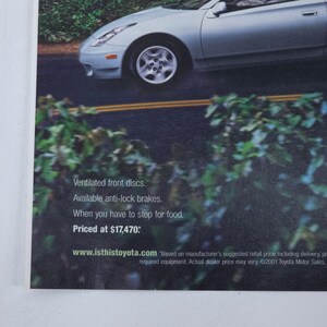Toyota Celica Print Ad 90s Automotive Magazine Y2K Red Riding Hood Advertising image 4