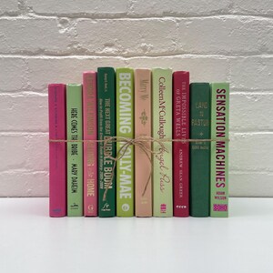 Pink and Green Hardcover Display Books Bundle for Stylish Bookshelf Decor Wicked
