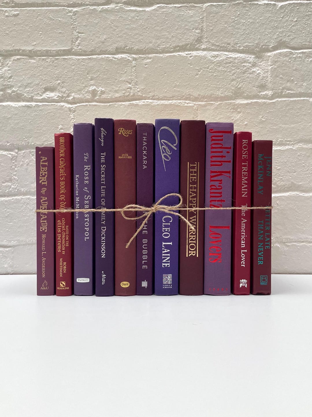 Berry Color Book Stack Berry Tone Decorative Book Stack, Purple, Maroon and Burgundy Books for ...