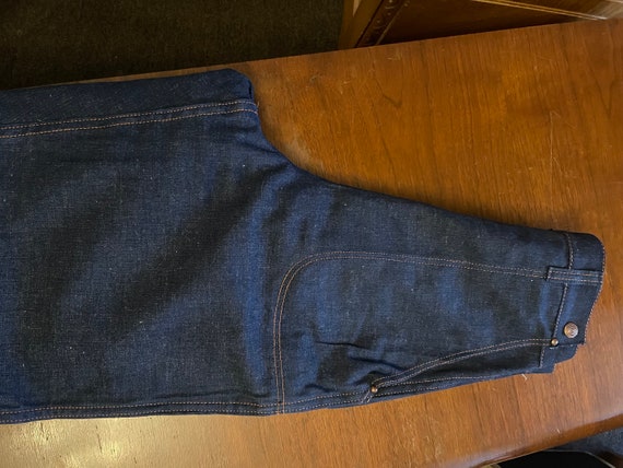 1950s 40s Women's Flannel Lined Denim Jeans | Hig… - image 6