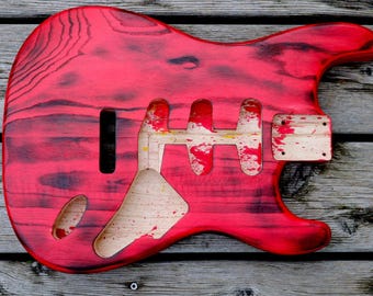 Corps De Guitare Stratocaster Rouge Cerise - Lot De 2, Marque JBRWOOD, NEUF, Pour Montage
