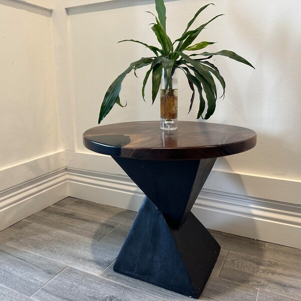 Walnut End Table Etsy