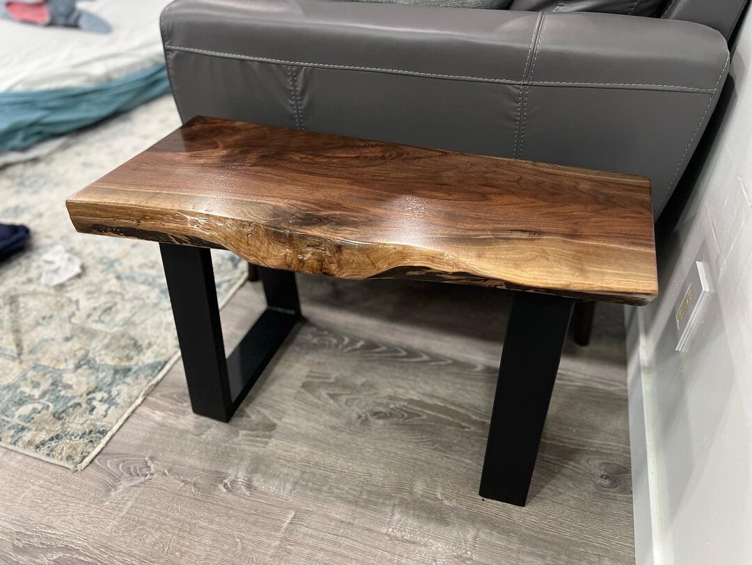 Liveedge Walnut End Table Etsy