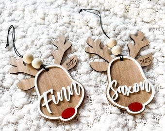 Reindeer Christmas Ornaments 2023 | Personalised name or family name | Christmas tree | Christmas gifts | customised Christmas ideas