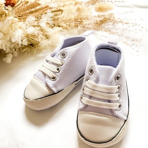 Personalised Baby Shoes with optional gift box Baby Shoes Canvas Solid Custom Shoes Newborns Sneaker First Walkers Crib Shoes image 8