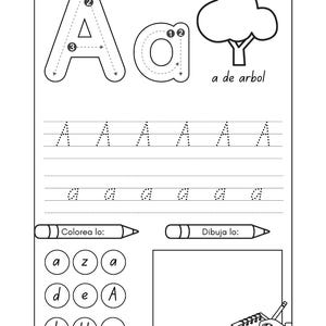 Letra A para niños de 2 años