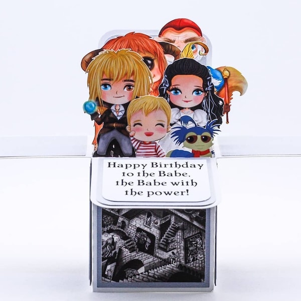 Magic Labyrinth Themed Box Card, Babe With The Power