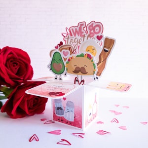 Jolie carte de jeu de mots, carte de Saint Valentin, carte d'amour drôle de jeu de mots