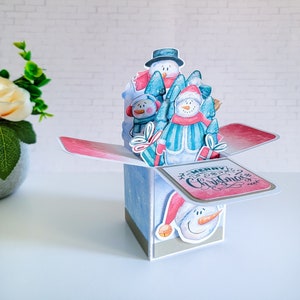 Snowman Holiday Box Card, Christmas Card