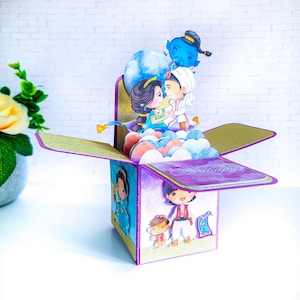 Carte pop-up d'anniversaire de princesse arabe, carte de princesse, carte d'anniversaire pop-up, carte d'anniversaire magique