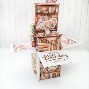 Book Themed Box Card, Birthday Retirement Any Occasion Card