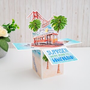 Carte California Box Surprise pour les vacances, carte Surprise Nous partons en vacances