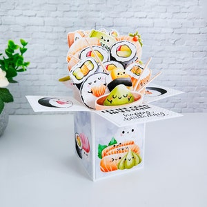 Carte Sushi Lover Box, carte d'anniversaire Sushi