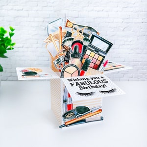 Boîte en carton pour cheveux et maquillage, maquilleuse, Glam Girl
