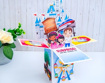 Vacation Reveal Pop-Up Box Card: Surprise Trip Card