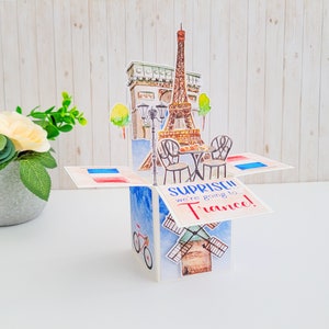 Carte France Boîte Surprise Vacances, Carte Surprise Nous Partons En Vacances