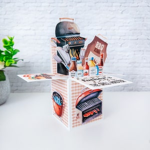 Carte BBQ King Box, carte Grill Master, carte d'anniversaire pour la fête des pères pour toutes les occasions