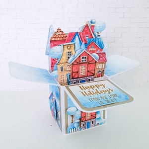 Carte Boîte de Noël pour la maison des Fêtes
