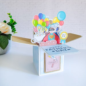 Carte pour papa, carte boîte d'anniversaire pour la fête des pères