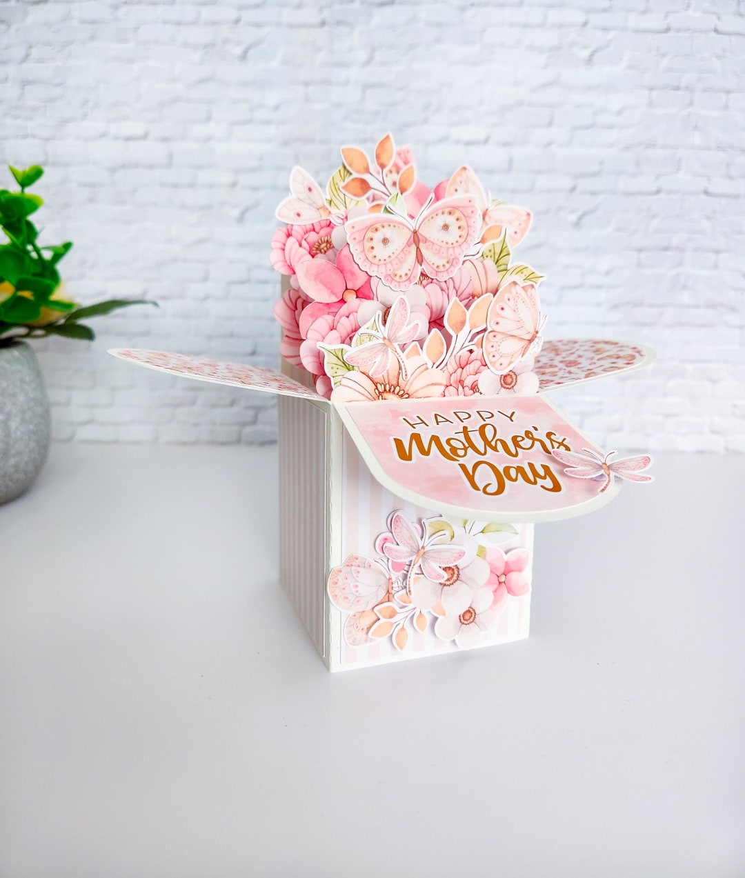 Butterfly Box Card, Mother's Day Card, Thank You Card, Birthday Card Etsy