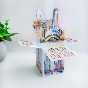 Carte Chicago Surprise Box, carte Surprise Nous partons en vacances