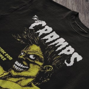 Homme Raglan Haut à manches longues The Cramps Bad Music Psychobilly Garage LUX INTERIOR 