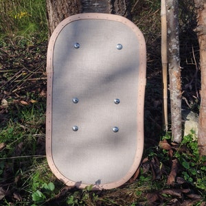 Rectangular combat shield, medieval shield, wooden shield
