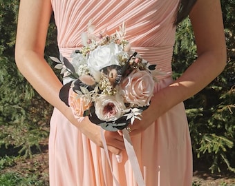 Wedding Flower Bouquet | Preserved  Rose | Flower Decoration Dried Flower Preserved Flower | Pink Bouquet