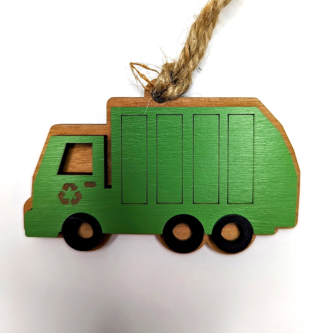 Trash Truck Christmas Ornament, Recycling Garbage Truck Ornaments Etsy