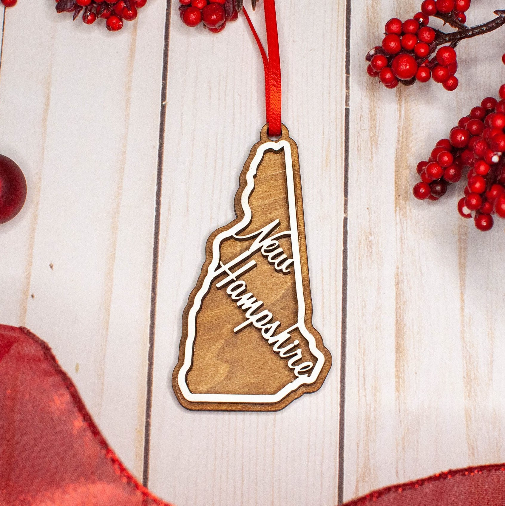 New Hampshire Christmas Ornament - Etsy