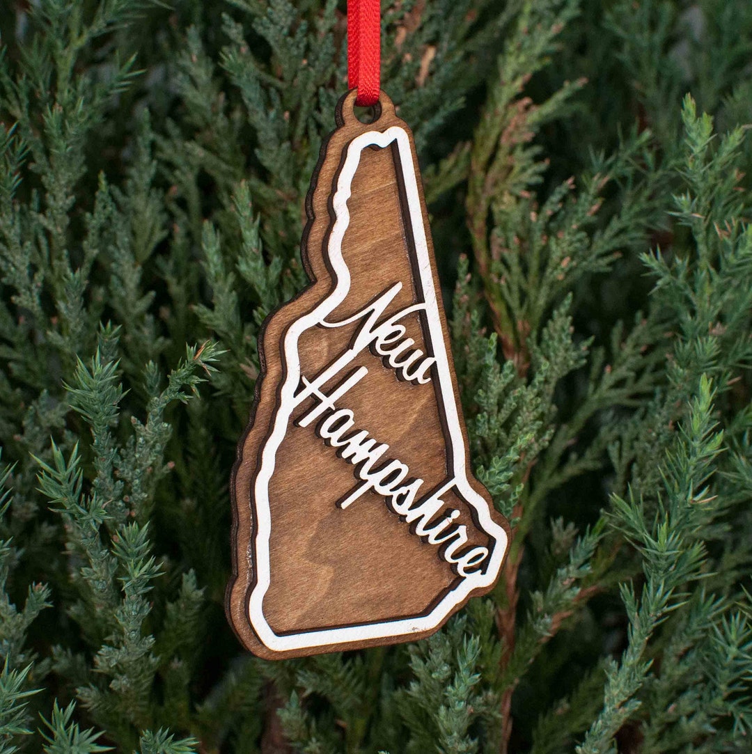 New Hampshire Christmas Ornament - Etsy