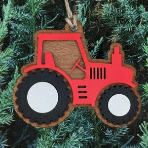 Tractor Christmas Ornament, Farmer Farm Ornaments