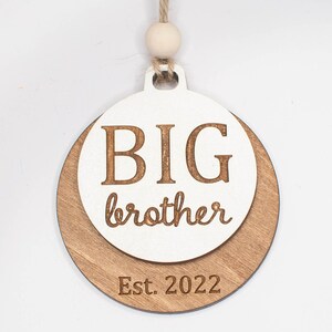 Big Brother Christmas Ornament, Sibling announcement surprise image 3