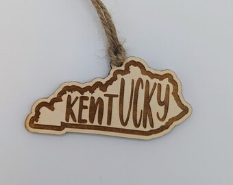 Engraved Kentucky Christmas Ornament