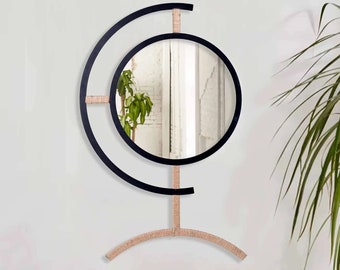 Wall Mirror Decorative, Modern Mirror Wall Decor, Wall Mirror Living Room, Decorative Metal Mirror, Living Room Mirror, Round Wall Mirror