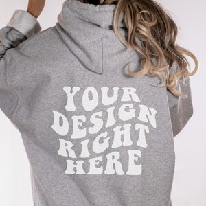 Sport Grey Hoodie Mockup Bundle Front Back Gildan 18500 Mockup Aesthetic Mockup Oversized Gildan Hoodie Mockup Trendy Mockup Minimalist