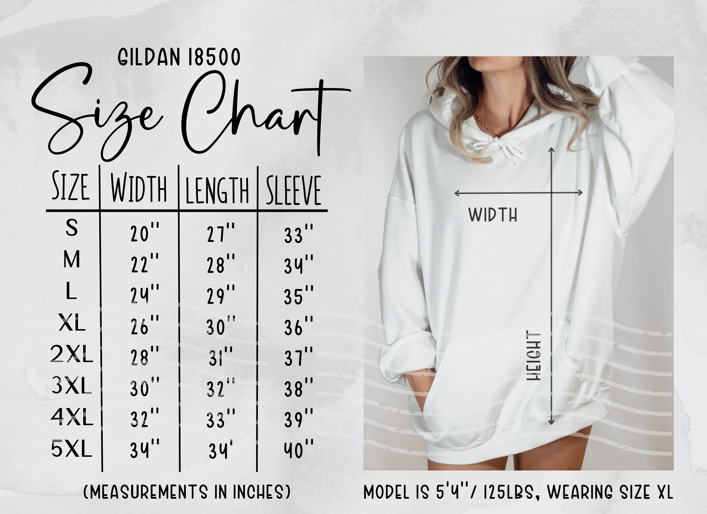 Gildan 18500 Size Chart, Hoodie Size Chart, G18500 Size Gildan 18500 Size Chart, Hoodie Size Chart, G18500 Size