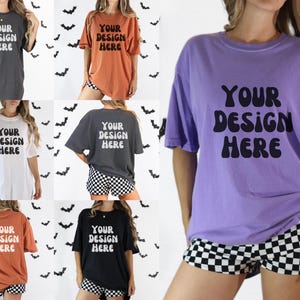 Comfort Colors 1717 Halloween Mockup Bundle, Yam Tshirt Mockup Halloween, Fall Mockup, Halloween Mock Up, Halloween Tshirt Mock Up