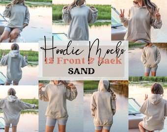 Sand Mockup Bundle Lake Oversize Hoodie Mockup Bundle Gildan Mockup Sand Hoodie 18500 Gildan Hoodie Mock up Model Water Beach Boat Mock Back