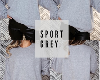 Gildan 18000 Mockup Bundle Sport Grey Mockup Gildan Mockup Sweatshirt Mockup Crewneck Mockup Model Oversized Mock Up Boho Mockup Sweater JPG