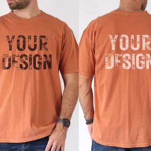 Yam Comfort Colors 1717 Male Mockup Bundle Front & Back, Yam C1717 Male Model Mock-Up, Mens TShirt Mockup, Summer Mockup, Halloween, Fall